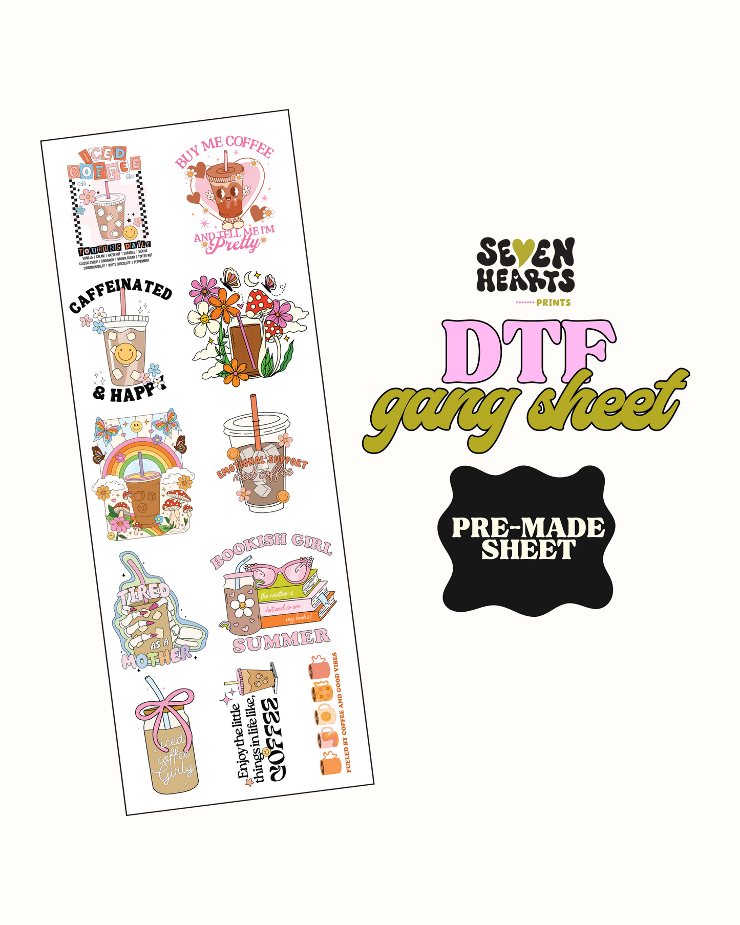 The coffee lover - Pre Made DTF Gang sheet