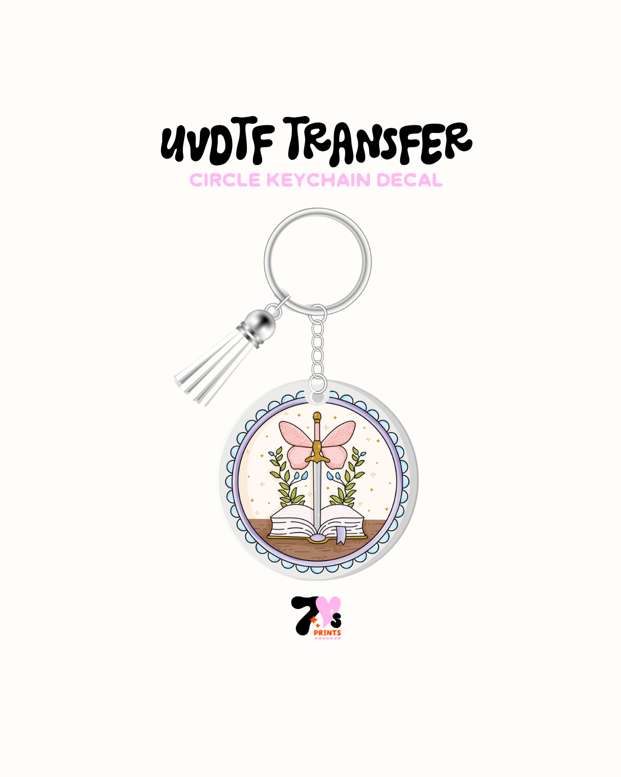 Fantasy Book -  Round Keychain Set of 5