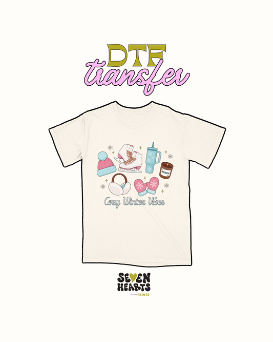 cozy winter vibes - DTF Transfer