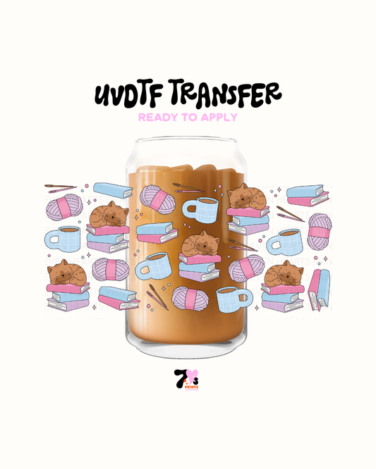 Cat and books - UVDTF Wraps