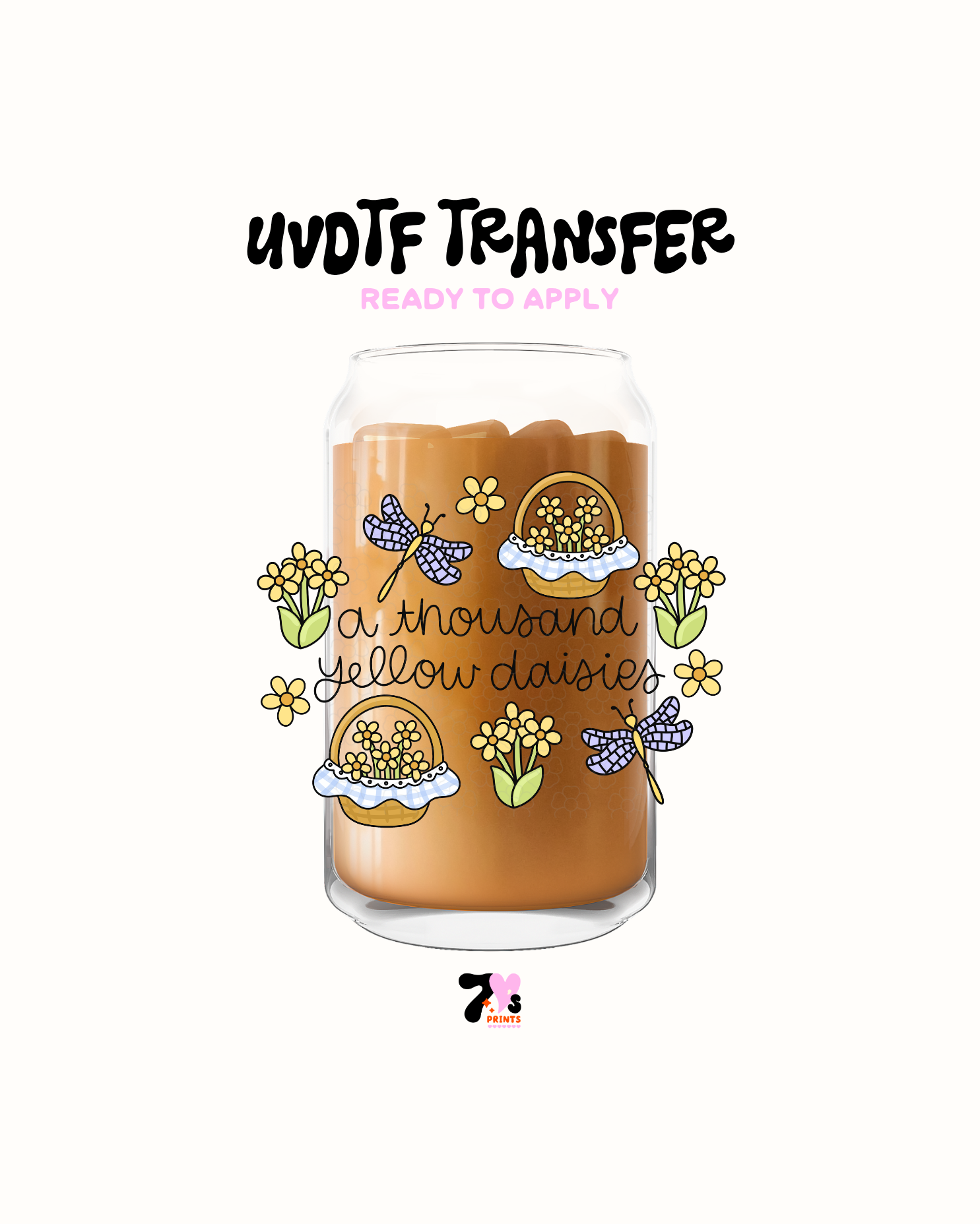 A thousand yellow daisies - UVDTF Decal