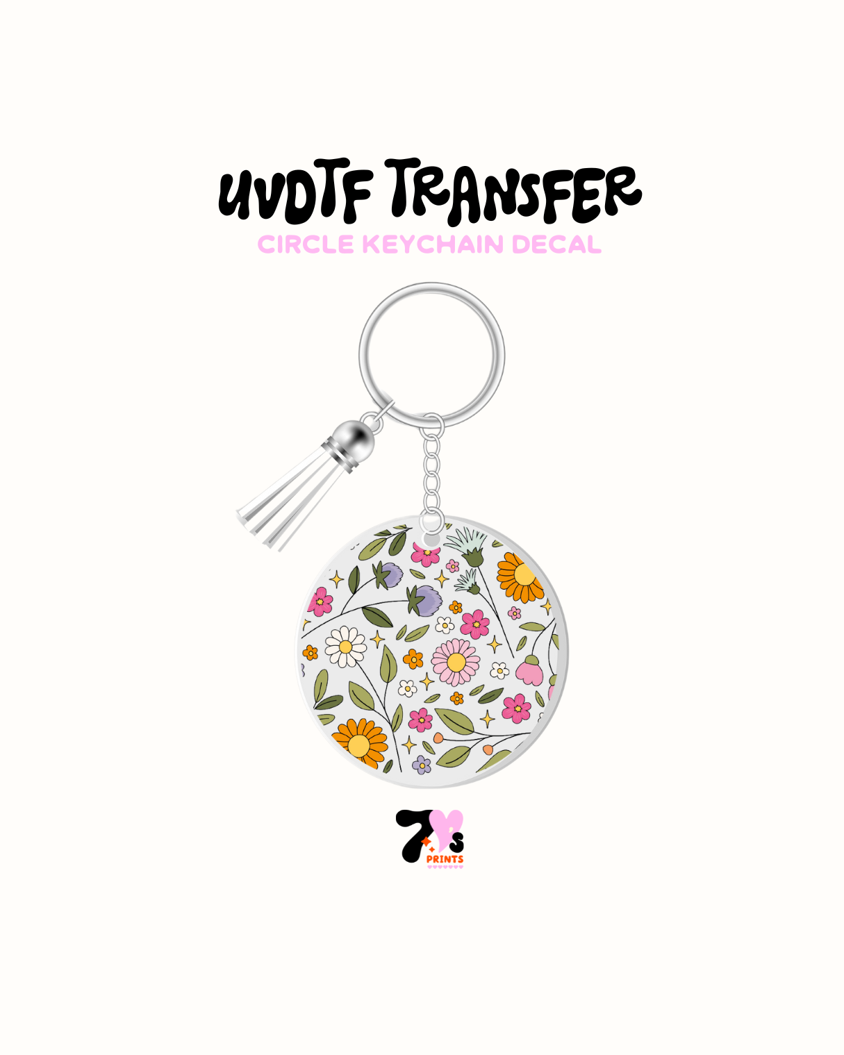 Cute Flowers - Round Keychain