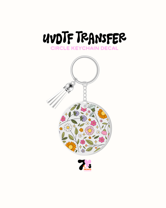 Cute Flowers - Round Keychain