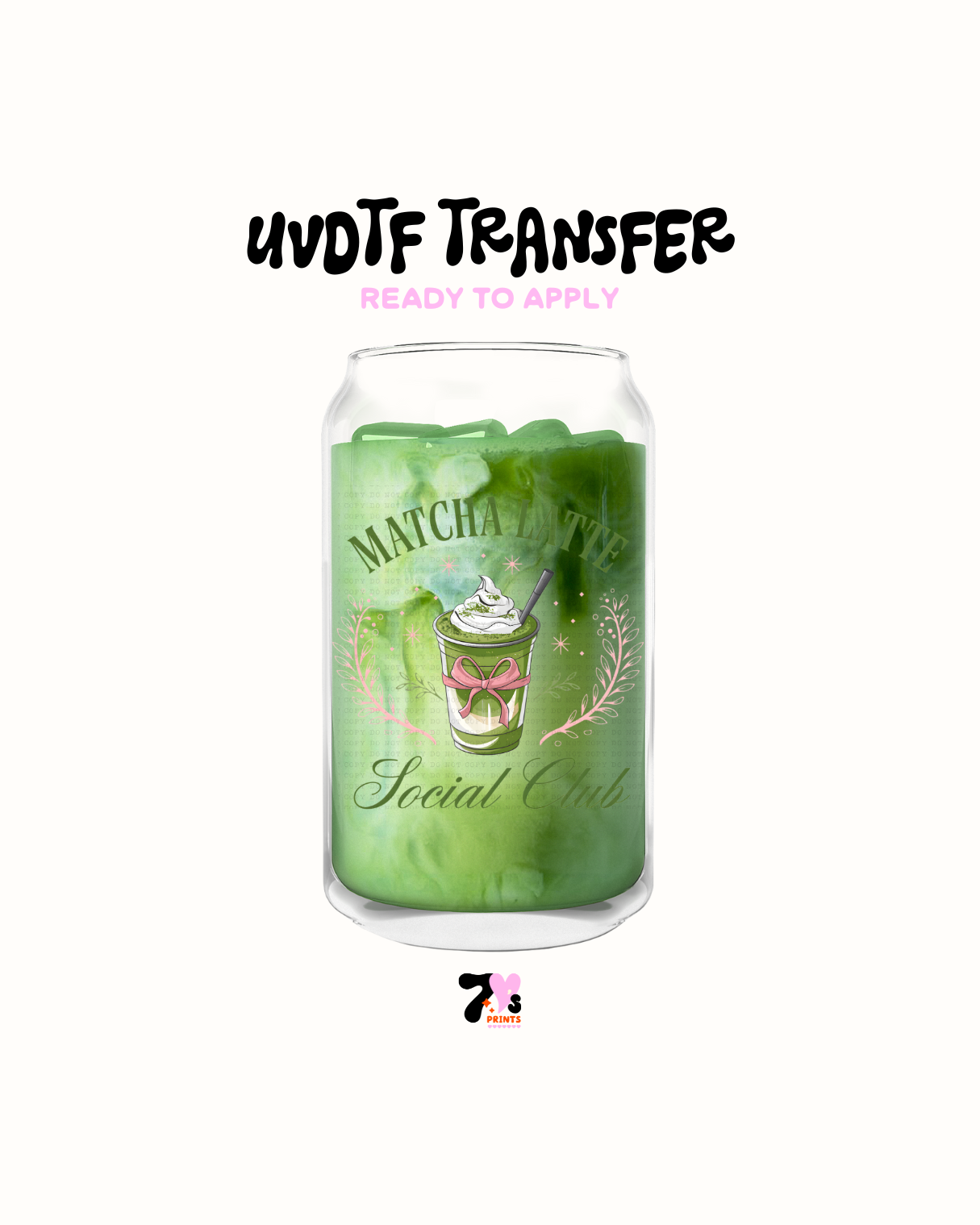Matcha Social Club - UVDTF Decal