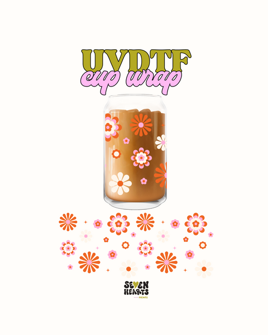 Retro flowers - UV DTF