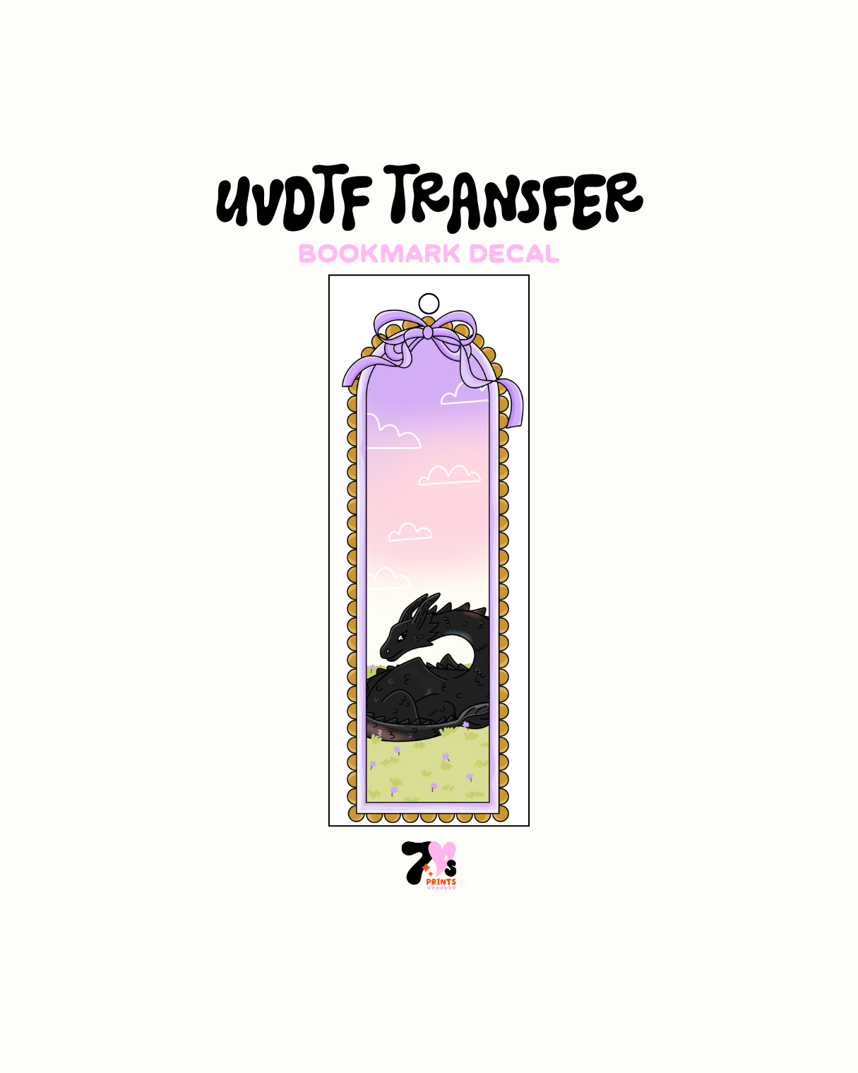 Dragon - UVDTF Bookmark Decal