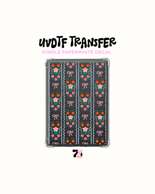 Flowers and bows - UVDTF Kindle Decal
