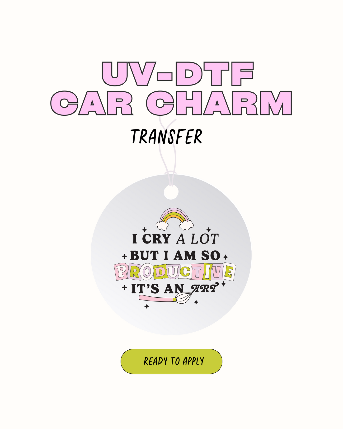 i CRY a lot -  Car Charm Deca