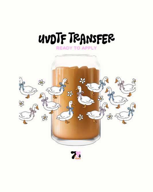 Goose and flowers - UVDTF Wrap