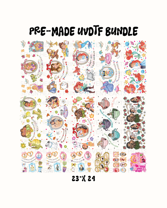 Princess Pre-Made UVDTF Gang sheet