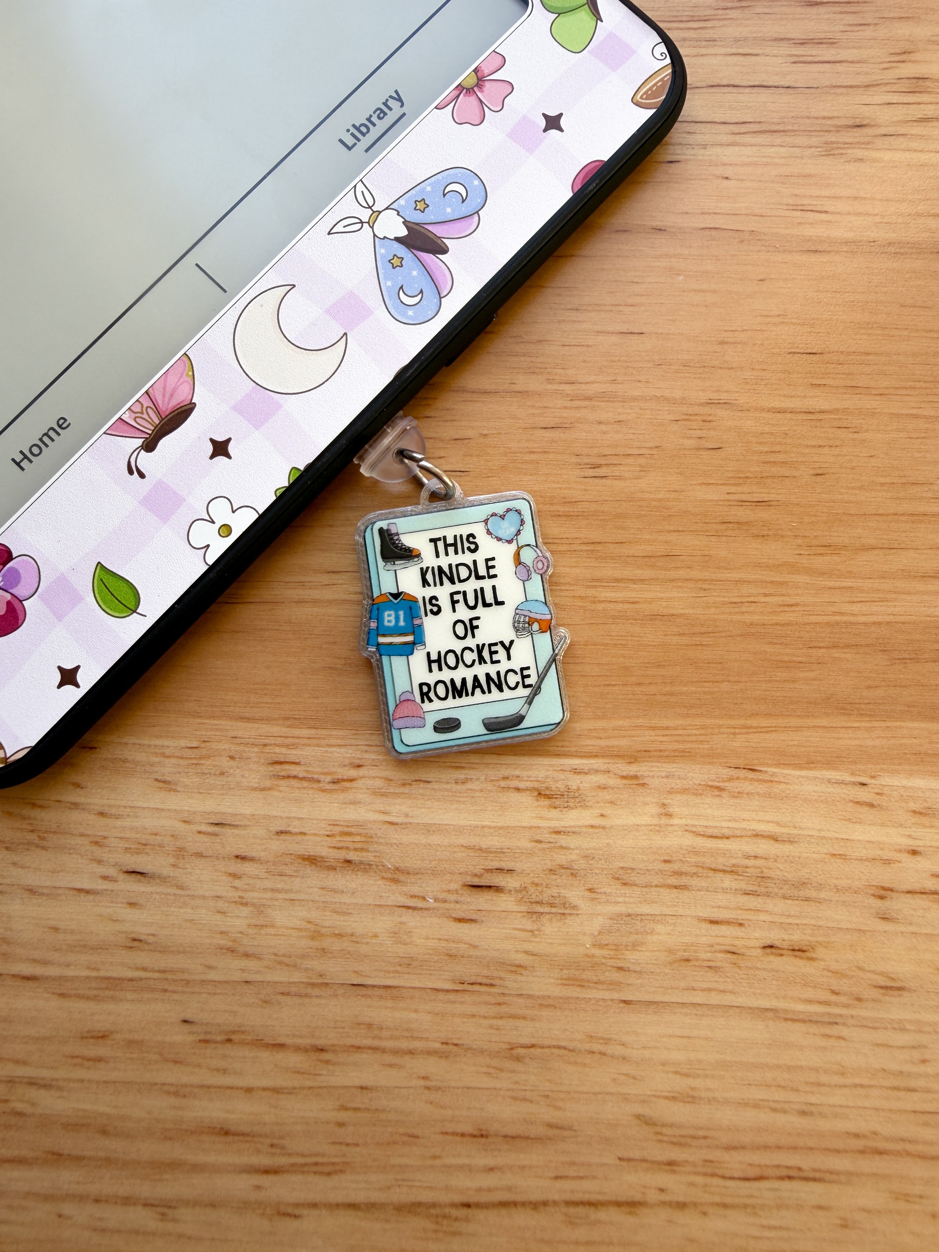 This Kindle is Full of hockey Romance Kindle Charm Set of 4