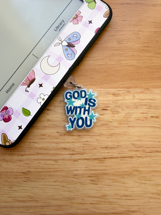 God is with you Kindle Charm Set of 4