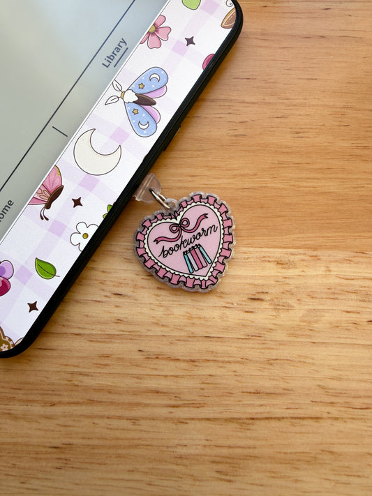 Bookworm Kindle Charm Set of 4