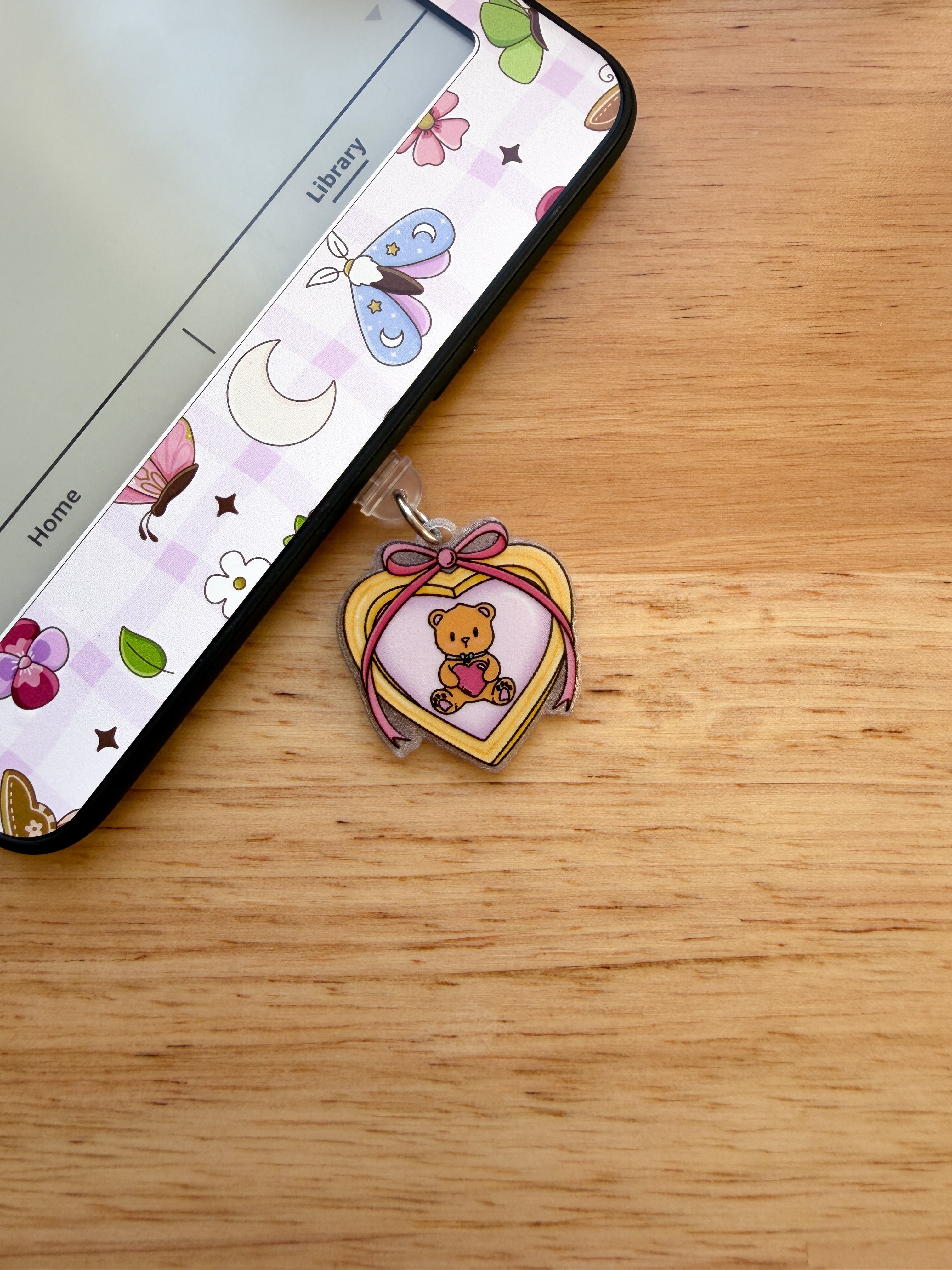 Bear Lock Kindle Charm Set of 4