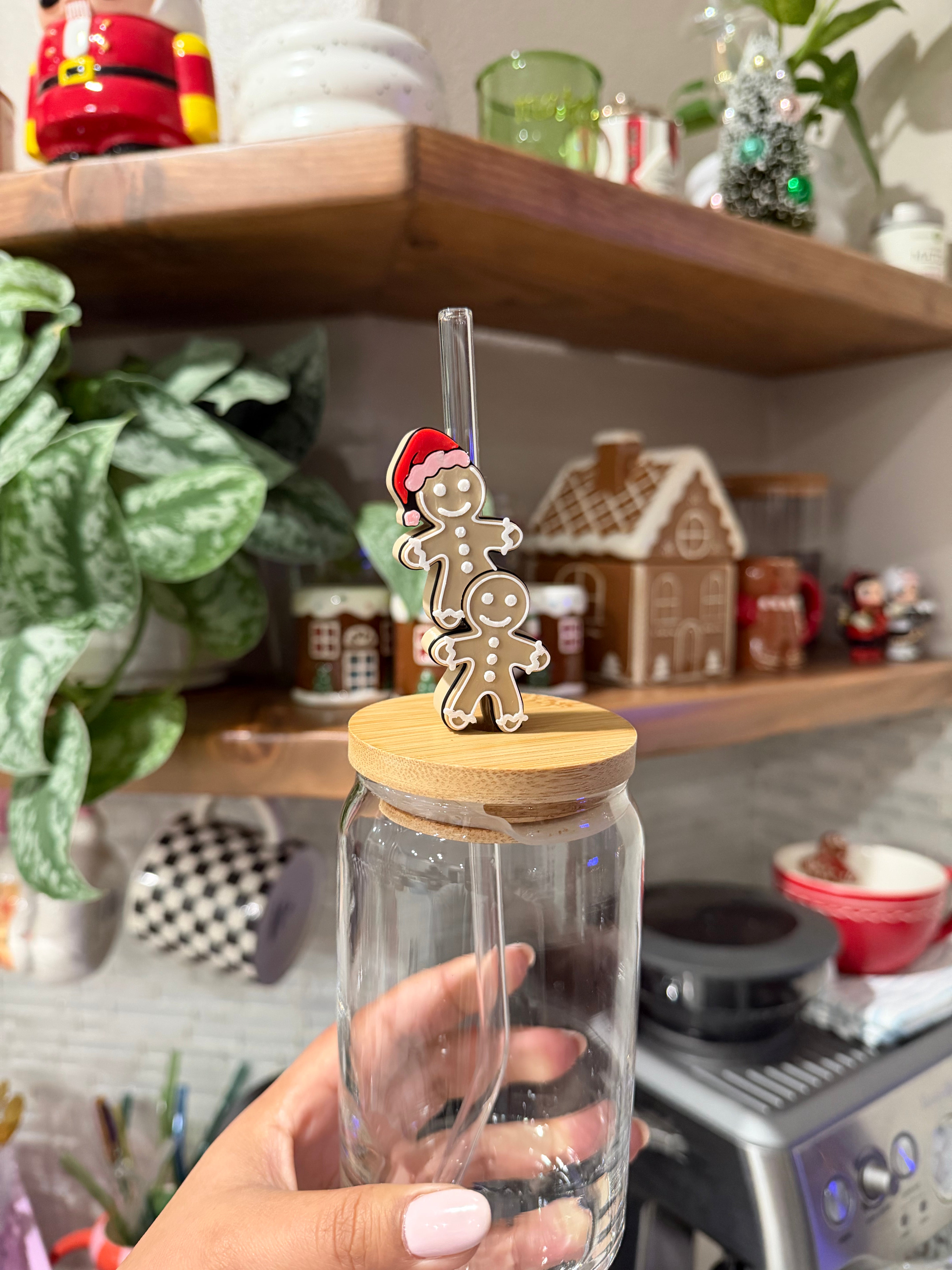 Ginger bread 3D Straw Topper (Regular Straw)