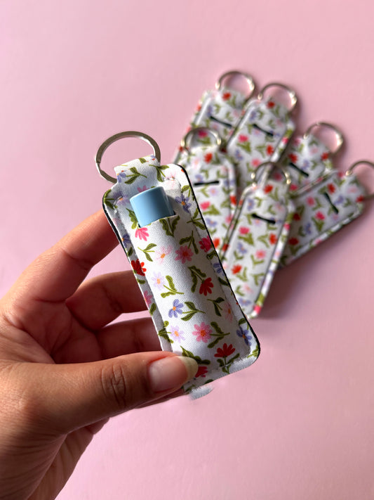 Flower Graden - Chapstick Case Keychain (Set of 4)