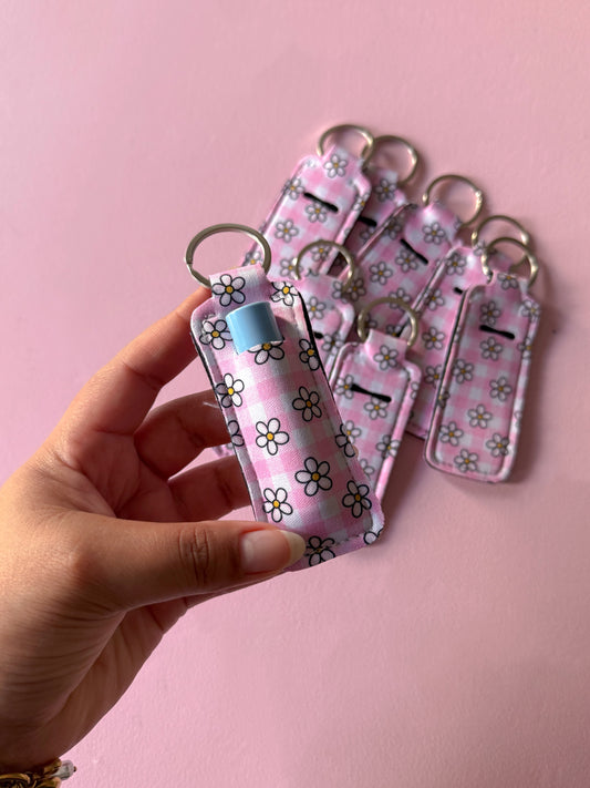 Flowers - Chapstick Case Keychain (Set of 4)