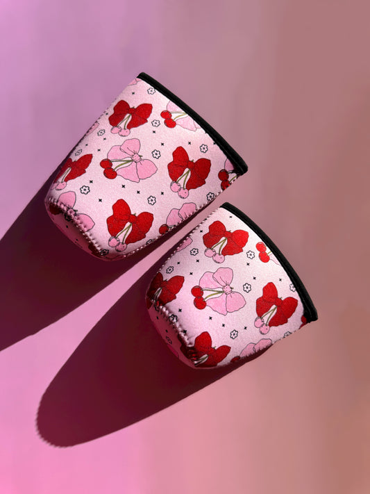 Cherry and bow - Coffee sleeve