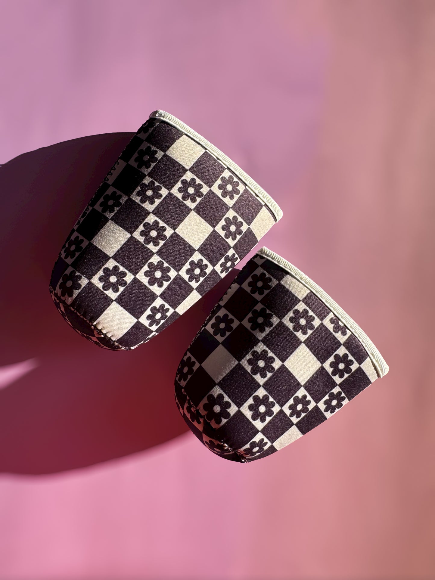 checkered and flower - Coffee sleeve