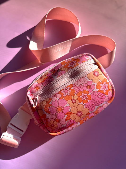 Flower Crossbody Bag - Belt Bag (set of 2)