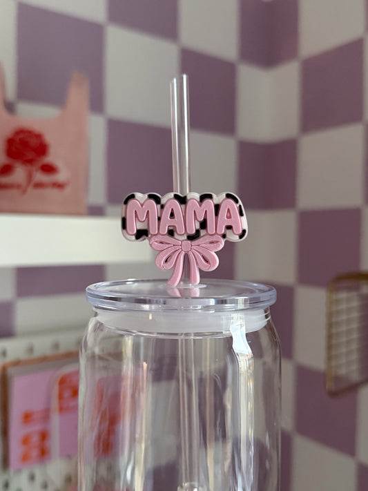 Mama Bow 3D Straw Topper