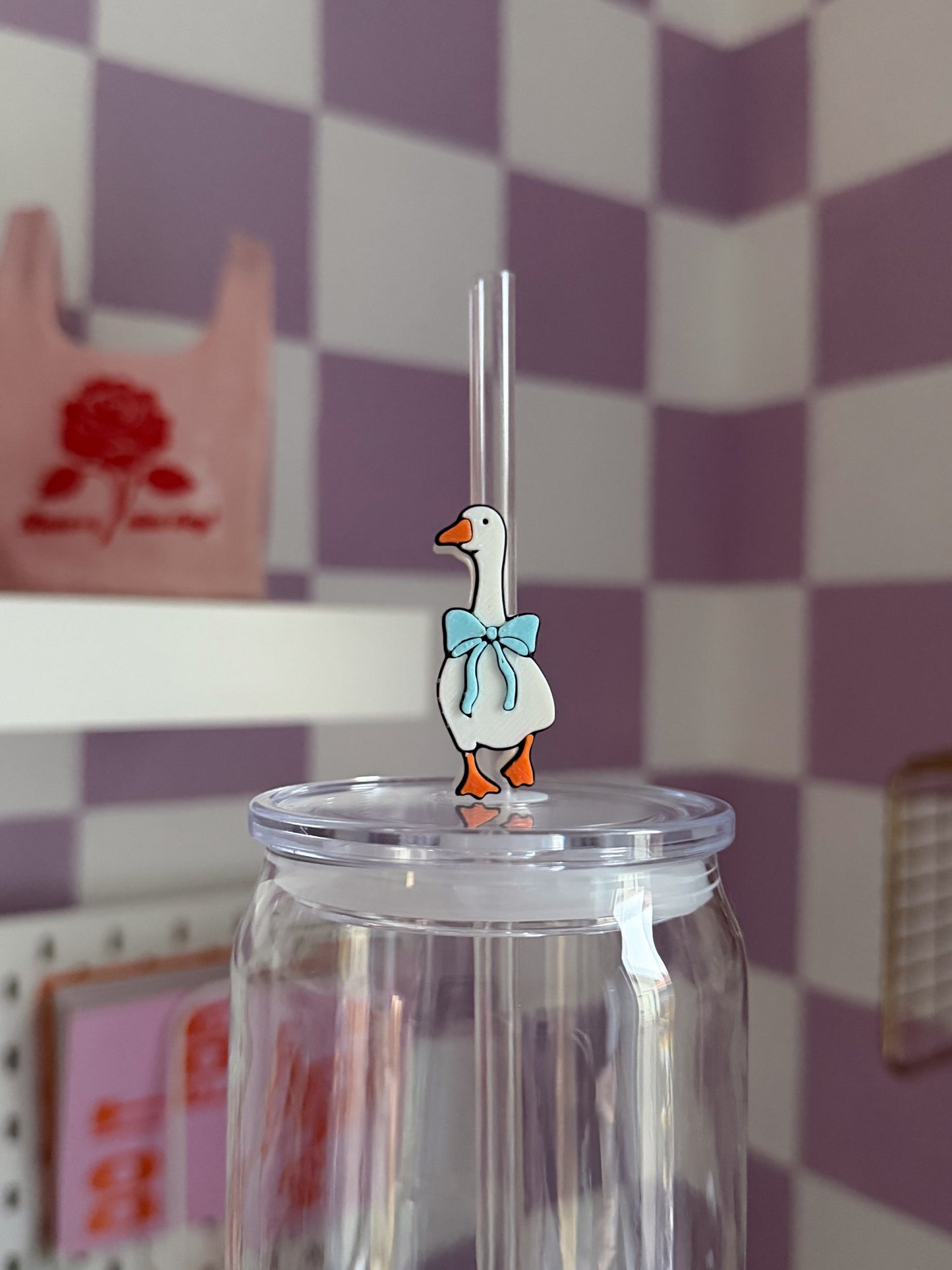 Goose 3D Straw Topper