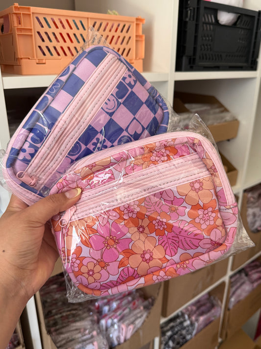 Checkered and flower Crossbody - 2 Belt Bag