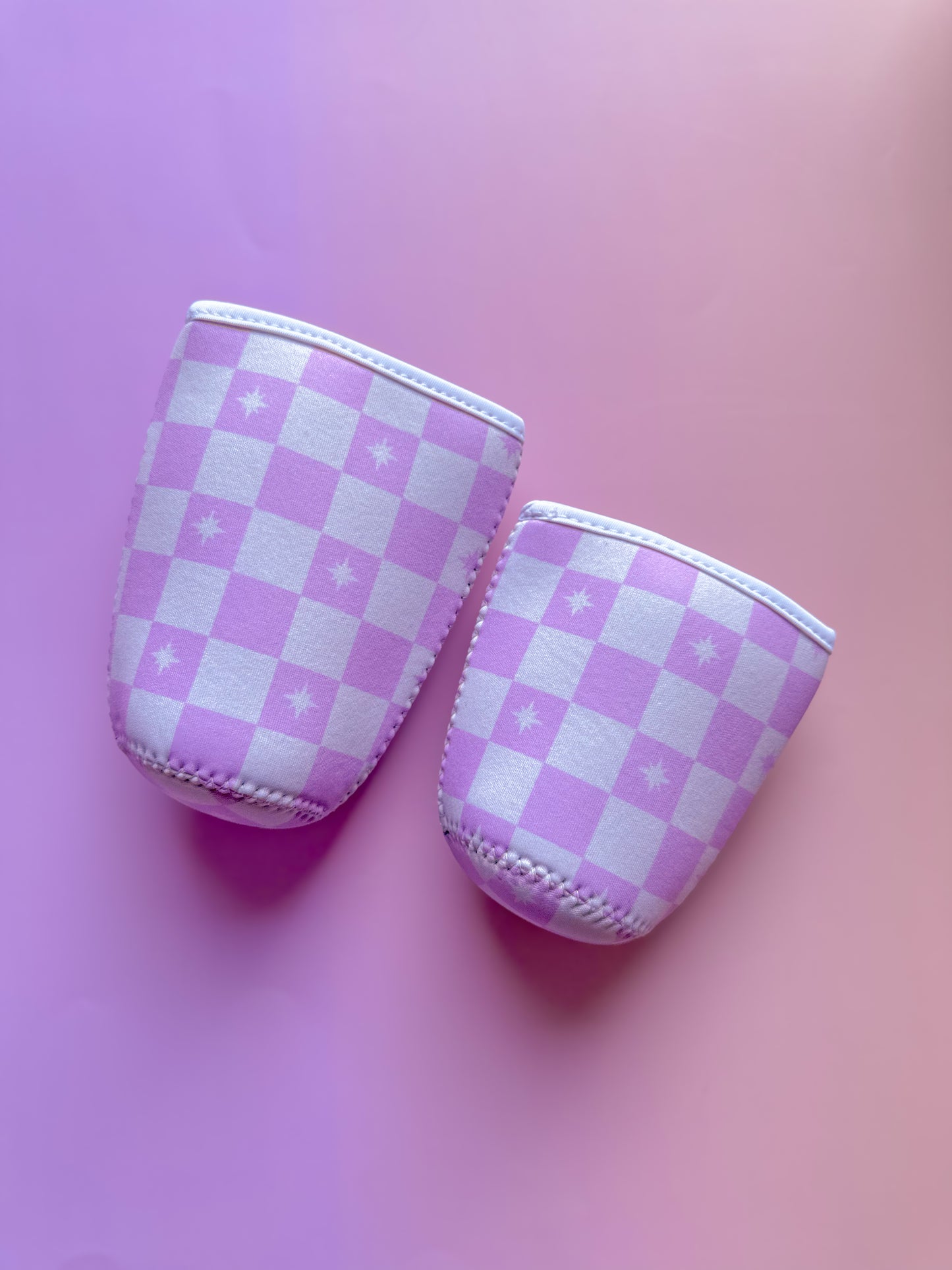 Lilac Checkered - Coffee sleeve