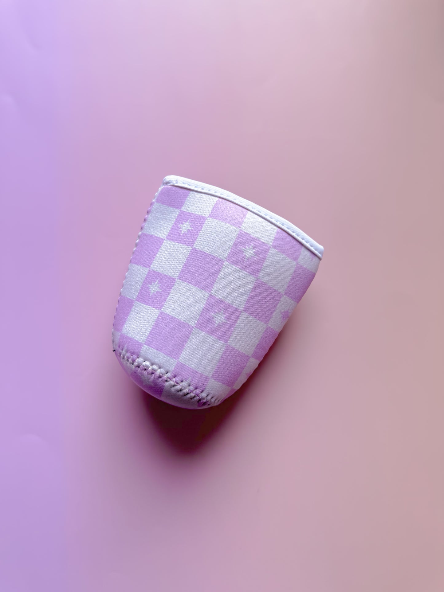 Lilac Checkered - Coffee sleeve