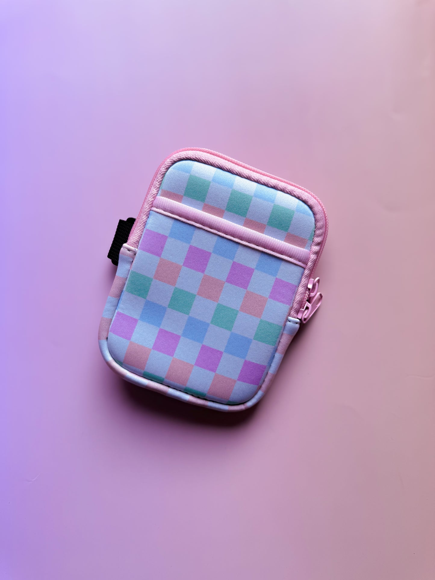 Pastel Checkered - Bottle Pouch