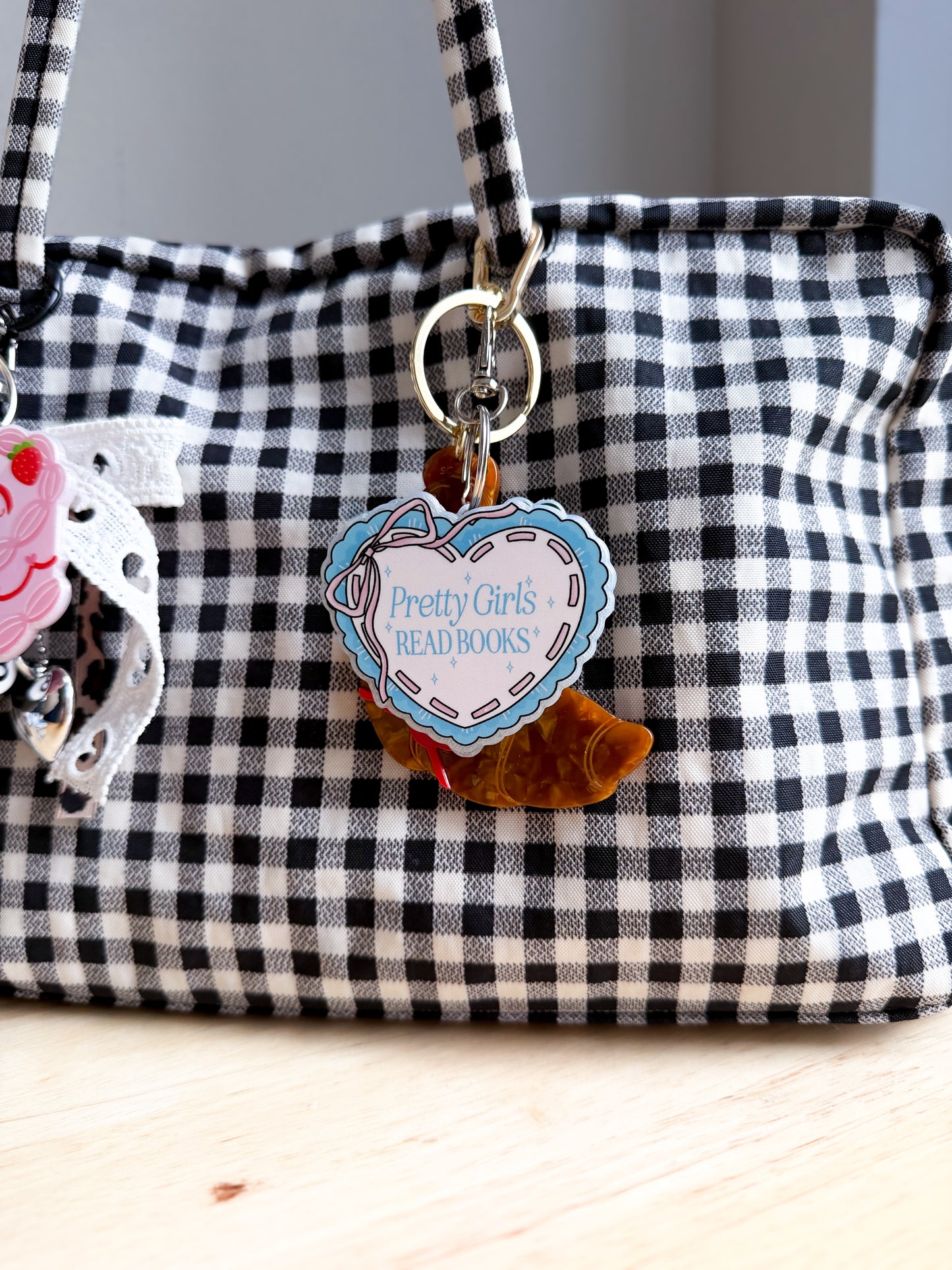 Pretty Girls Read Books Keychain/Bag Charm(Set of 4)