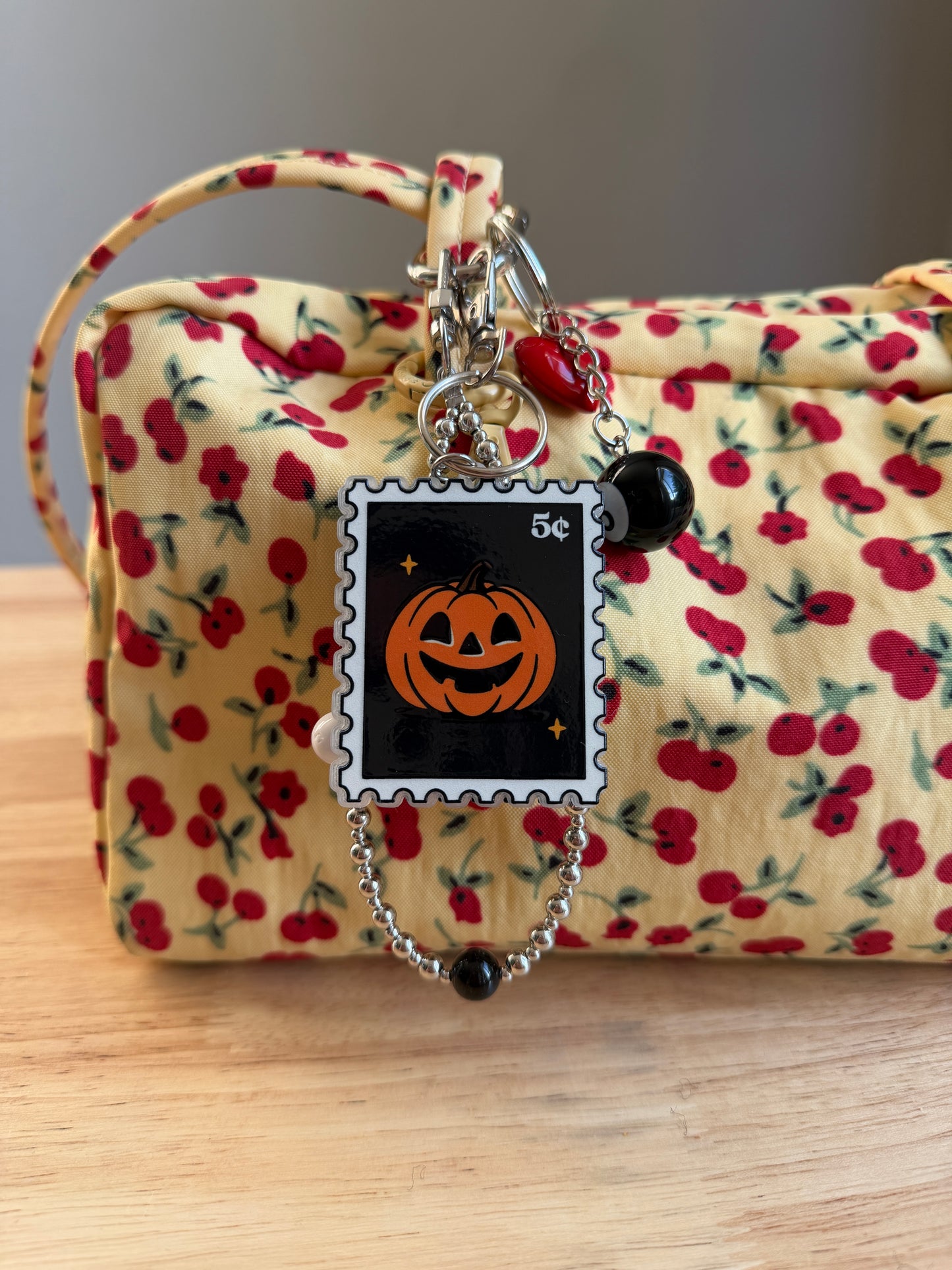 Pumpkin Stamp Keychain/Bag Charm(Set of 4)