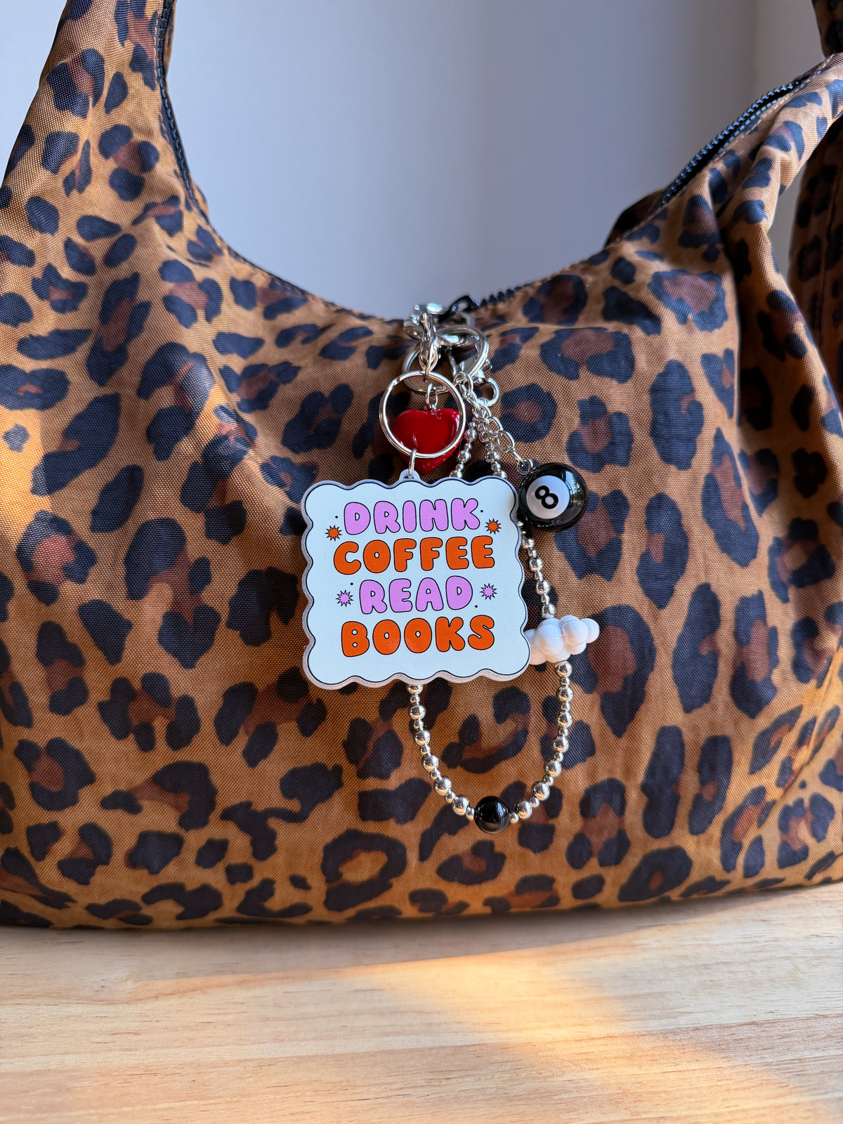 Drink Coffee Read Books Keychain/Bag Charm(Set of 4)