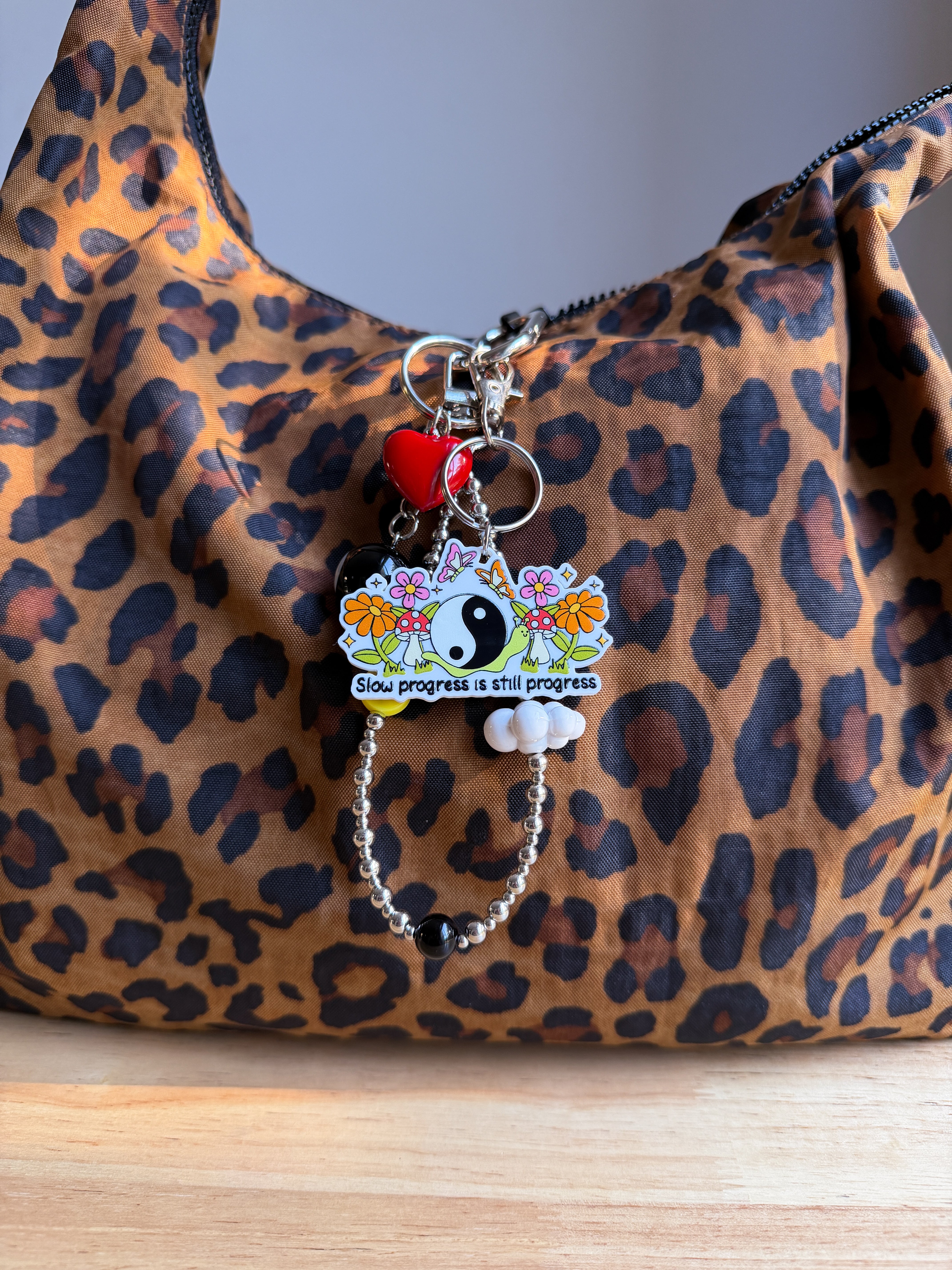 Slow Progress still Progress Keychain/Bag Charm (Set of 4)