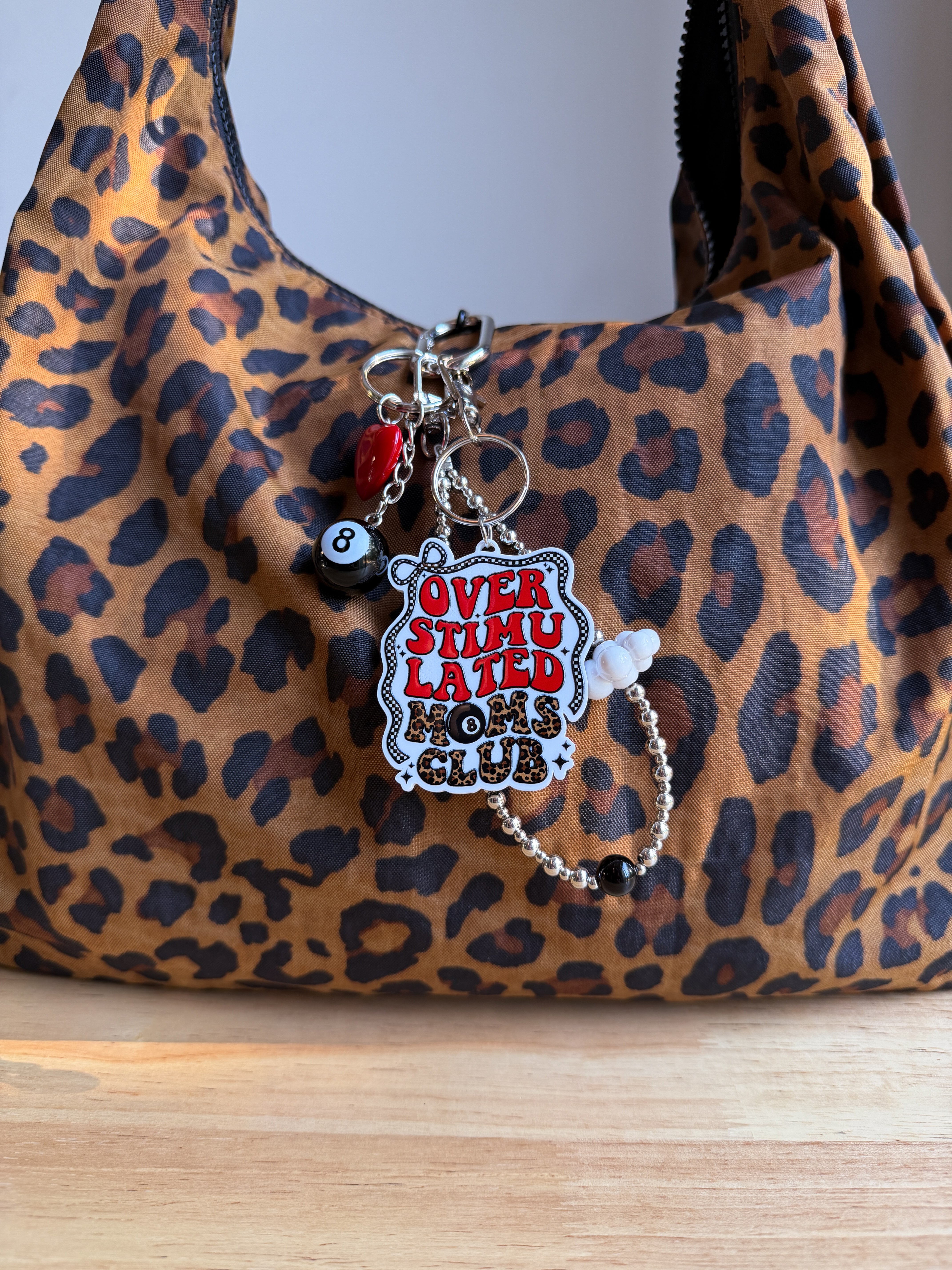 Overstimulated mom Keychain/Bag Charm (Set of 4)