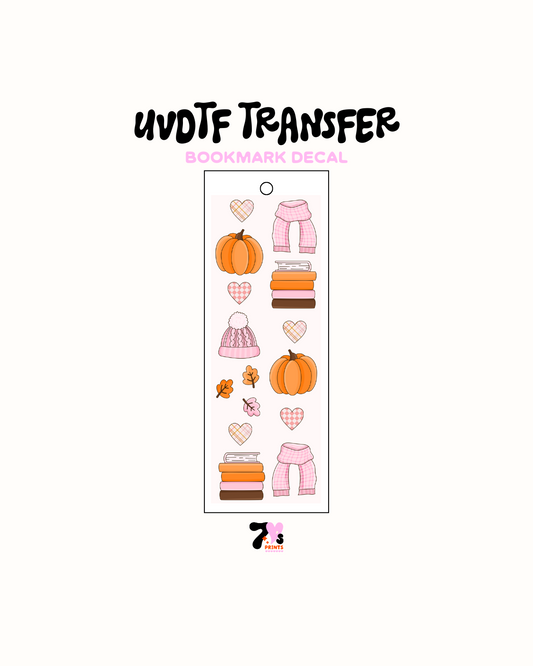 Autumn Girl check  - UVDTF Bookmark Decal
