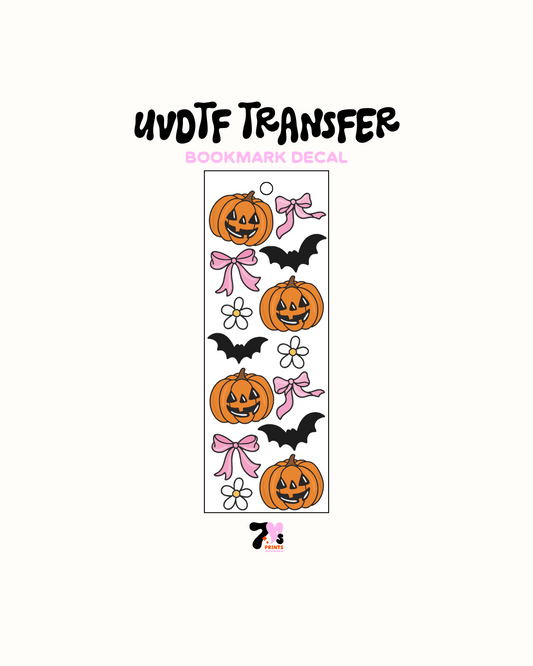 Pumpkins and bows - UVDTF Bookmark Decal