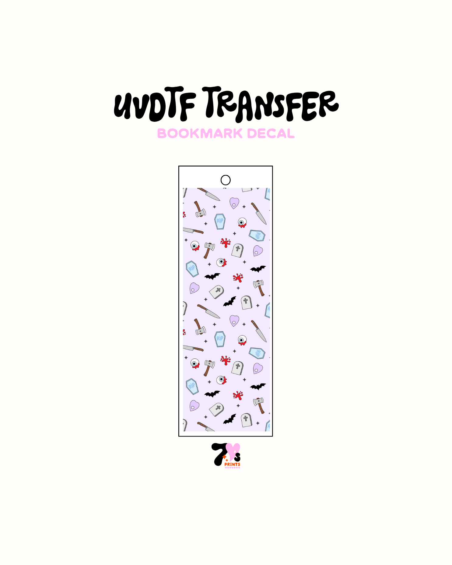 Bats and axes  UVDTF Bookmark Decal