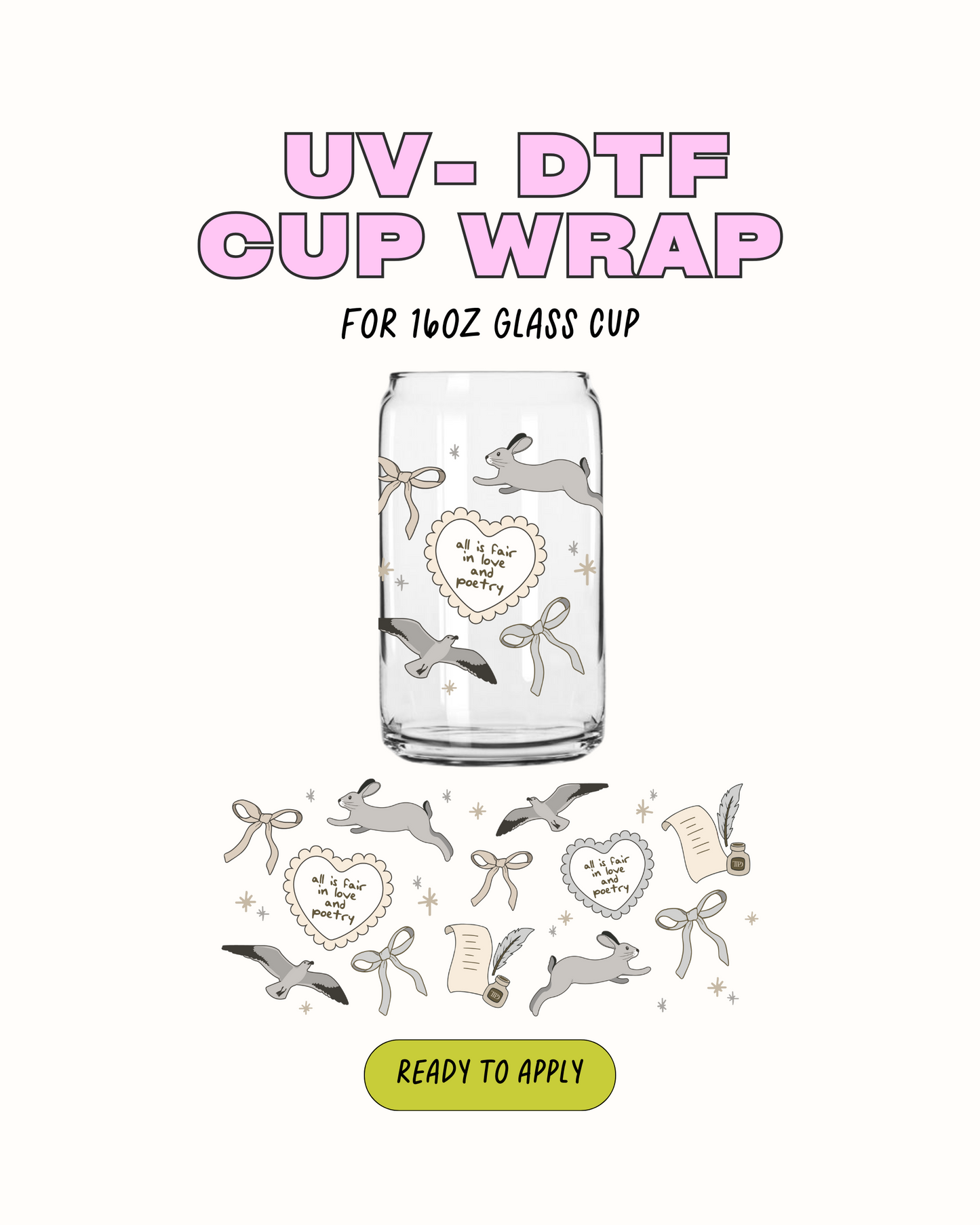 TTPD CUP WRAPS - UV DTF