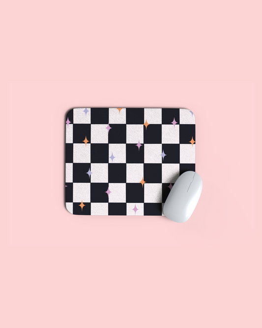 Checkered and starts  - Mouse Pad (Set of 4)