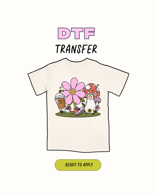 Mushie and Cute flower - DTF Transfer