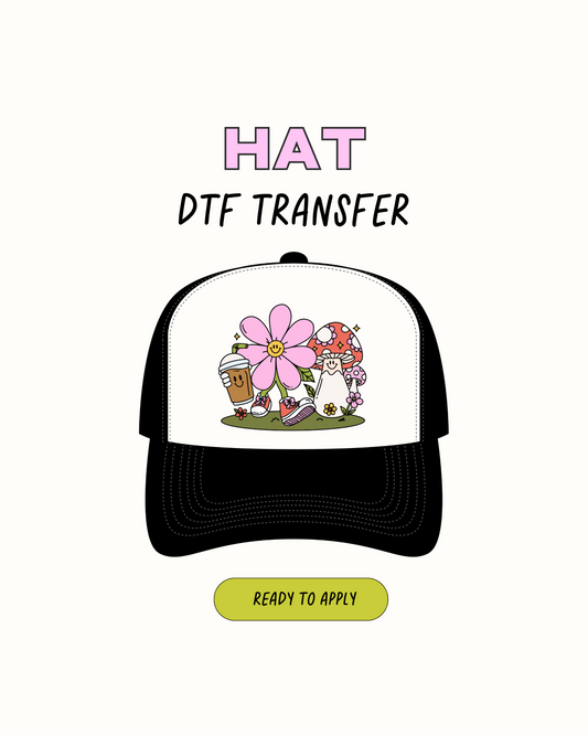 Mushie and coffee - DTF Hat Transfers