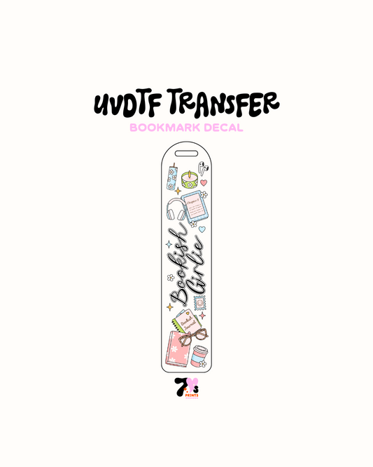 Bookish girlie - UVDTF Bookmark Decal
